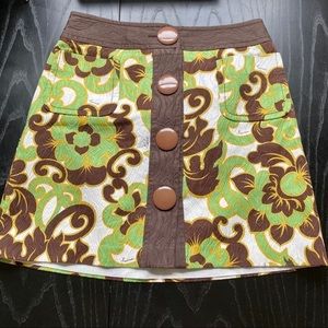 Milly of New York Retro, 60's Print Skirt, 6